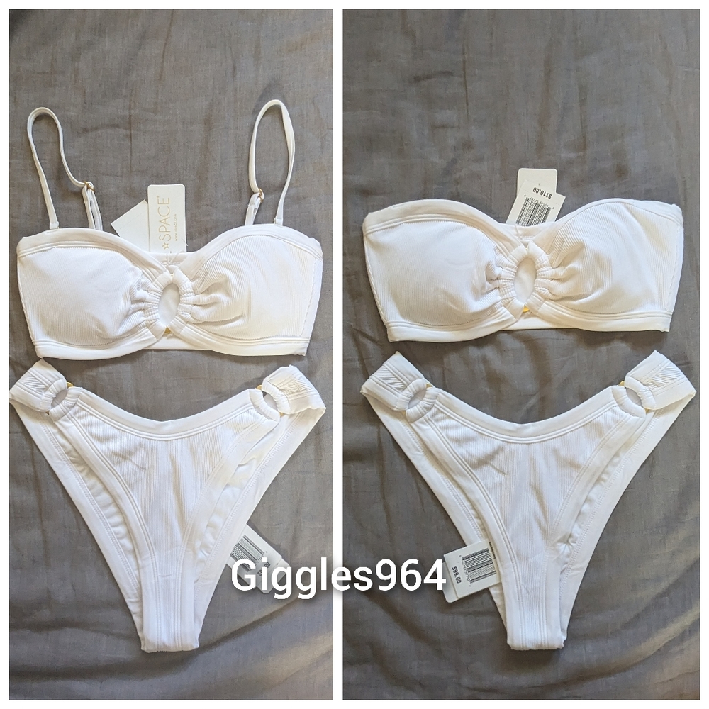 L*Space Maya Anna Bikini Set White Rib